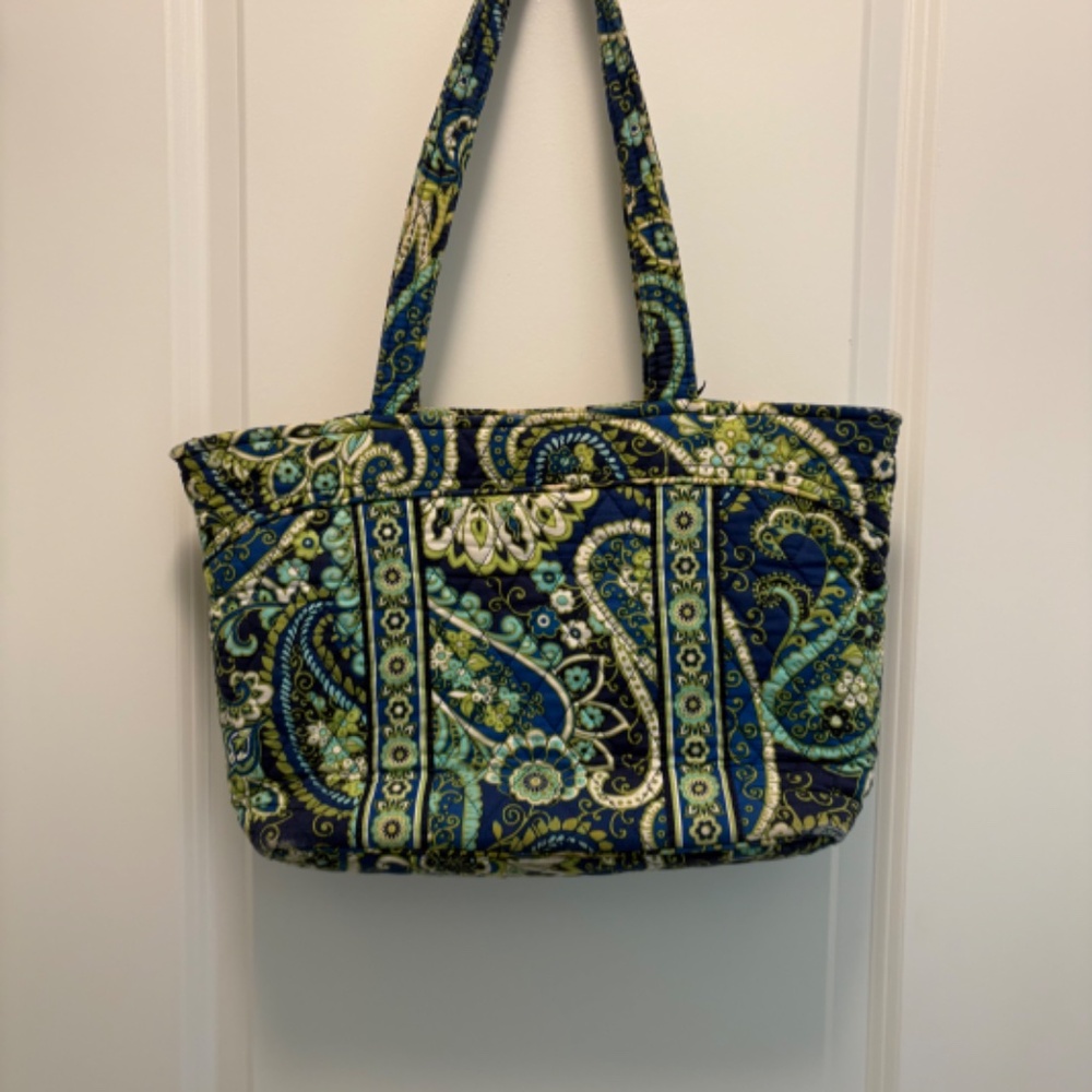 Vera Bradley Rhythm & Blues (Retired) Two Handle Medium Sized Tote Bag EUC - Picture 5 of 7